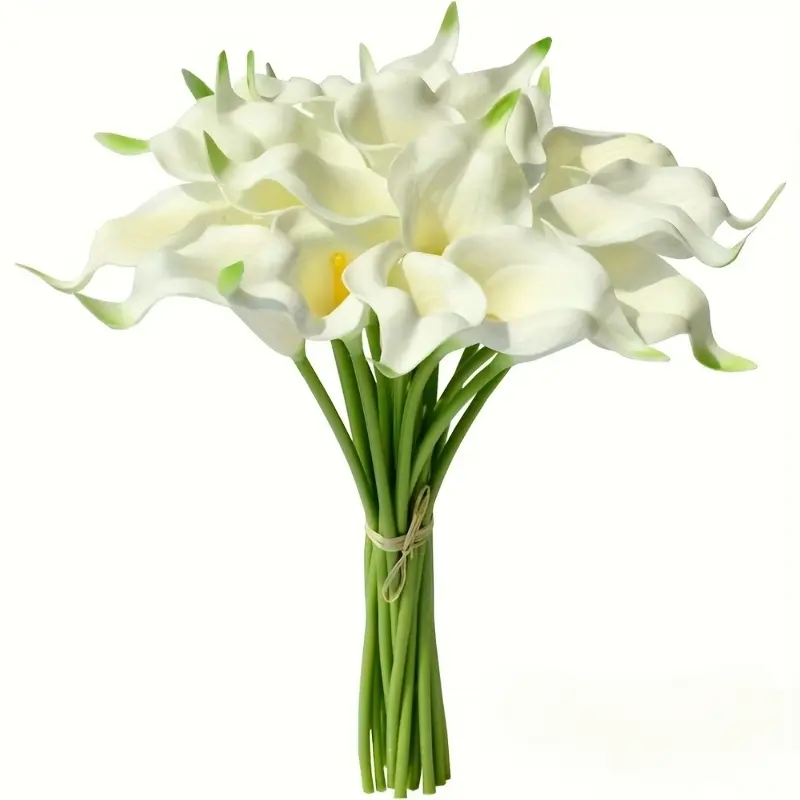 20pcs Artificial Calla Lilies with Green Stems 13Inch Faux Flowers Artificial Flowers Bouquet for Mother's Day Easter Thanksgiving Weddings Home Decor Table Event Arrangements