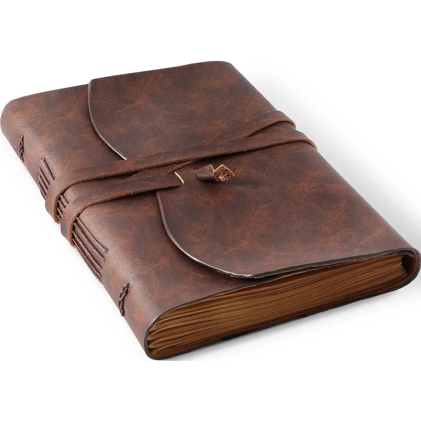 Leather Bound Journal for Men Women,  Journal Notebook for Writing 240 Pages 5x7 inches,  Personalized Journal Travel Daily for , Work, Artist, Brown