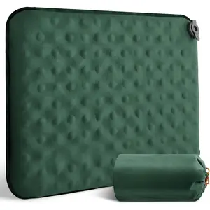 Inflatable Seat Cushion, Self-Inflating Memory Foam Stadium Seats Cushion Lightweight & Compact Chair Sitting Pad Airplane Cushion for Long Flight Travel Outdoor Camping Car Bleachers Office