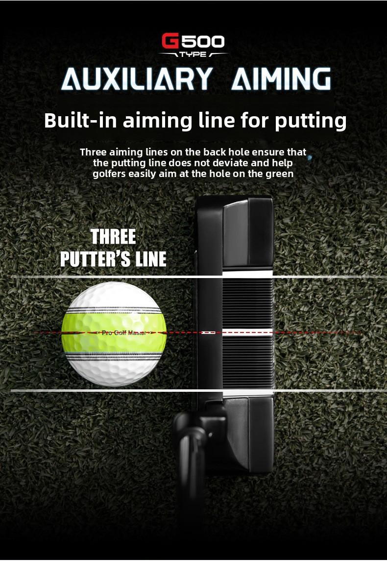 PGM Golf Putter (Men's Single Club) - Practice Putter featuring High Stability, Low Center of Gravity, High Forgiveness, and Alignment Line