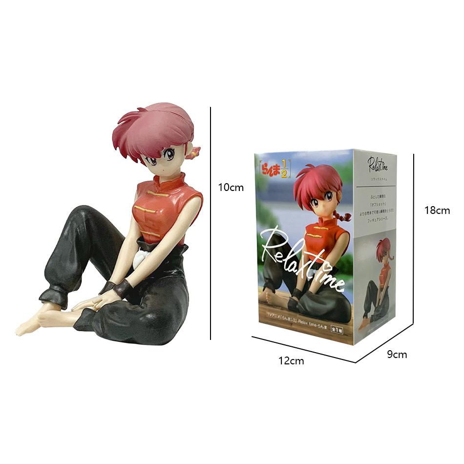 Stock anime Ranma 1/2 Relax Time Tendou Akane Saotome Ranma 10cm PVC Figure Model Collector Model Figurine Doll Toy Gift