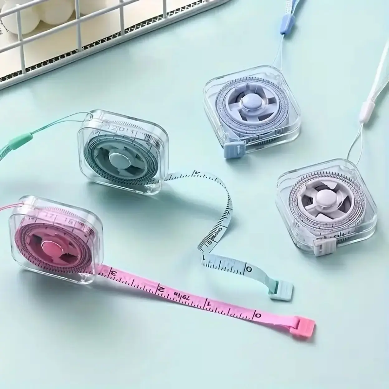 Cute Mini Retractable Tape Measure with Lock, Dual Centimeter & Inch Scale, Portable Soft Measuring Tape for Sewing, Body & Daily Measurement,back to school,back to school haul