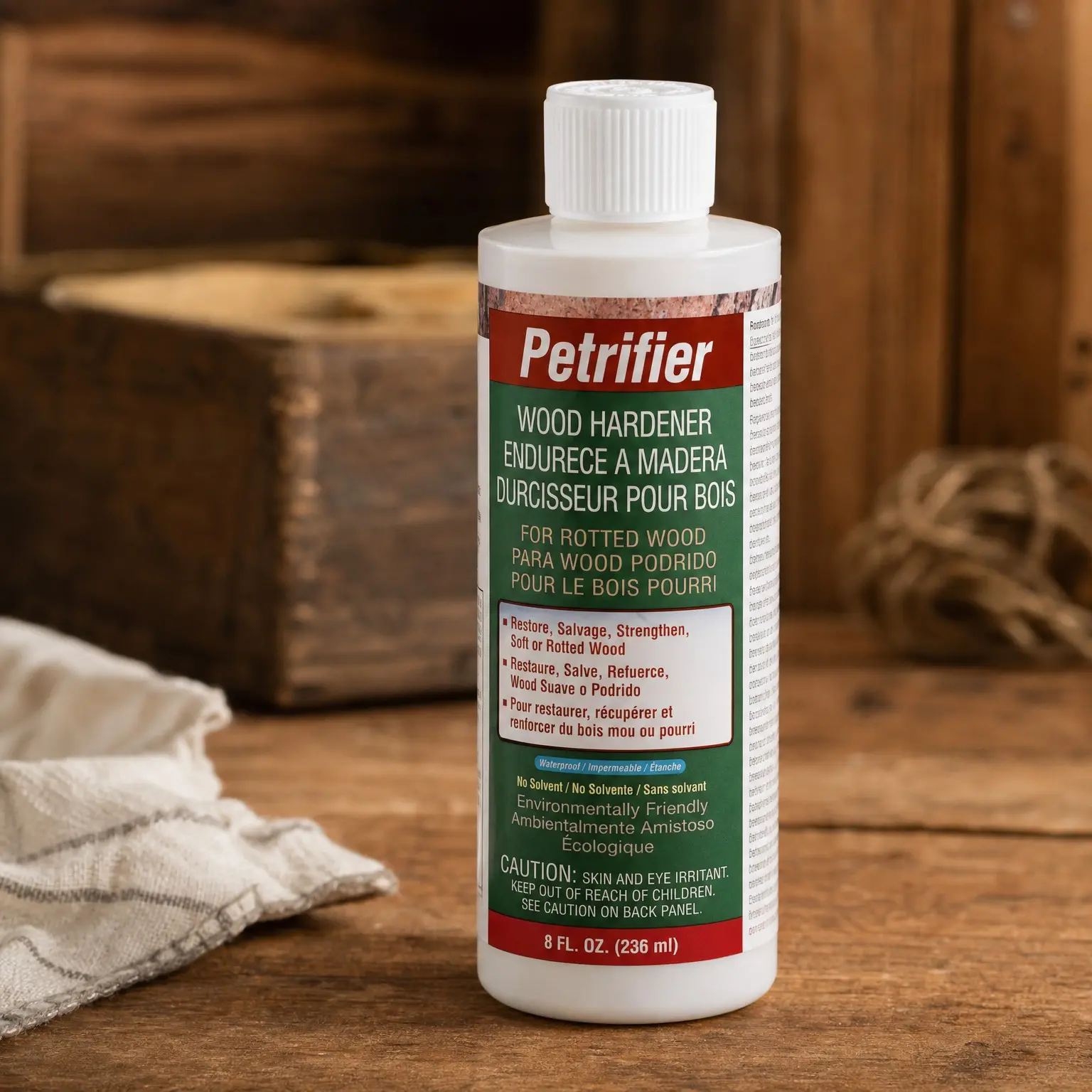 Petrifier Water-Based Wood Hardener, 8 oz, Milky White 84441Gift