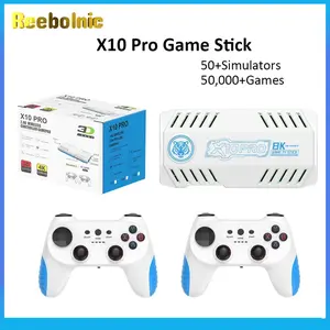 Reebolnic X10 Pro 128G 50000+Game Installed Retro Video Game Console 4K HD Output 50+Simulators Wireless Controller Boy Gifts