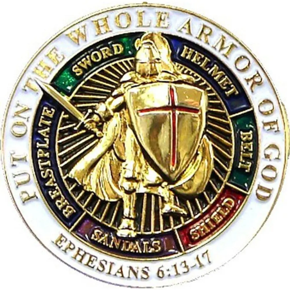 Eagle Put On The Whole Armor Of God 1 Inch Lapel Pin Christian Religious Pin(Gift)