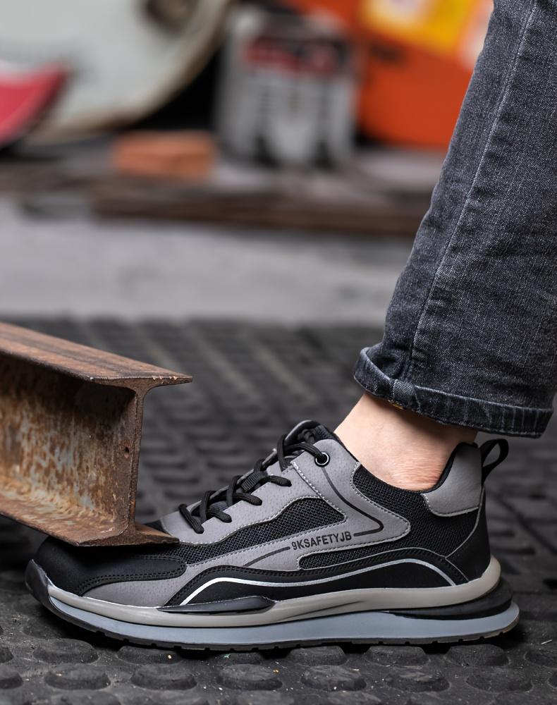Fashionable New Safety Shoes, Men's Anti Smashing and Anti Piercing, Gardener Work Shoes, Anti Slip and Wear- Farm Protective Shoes