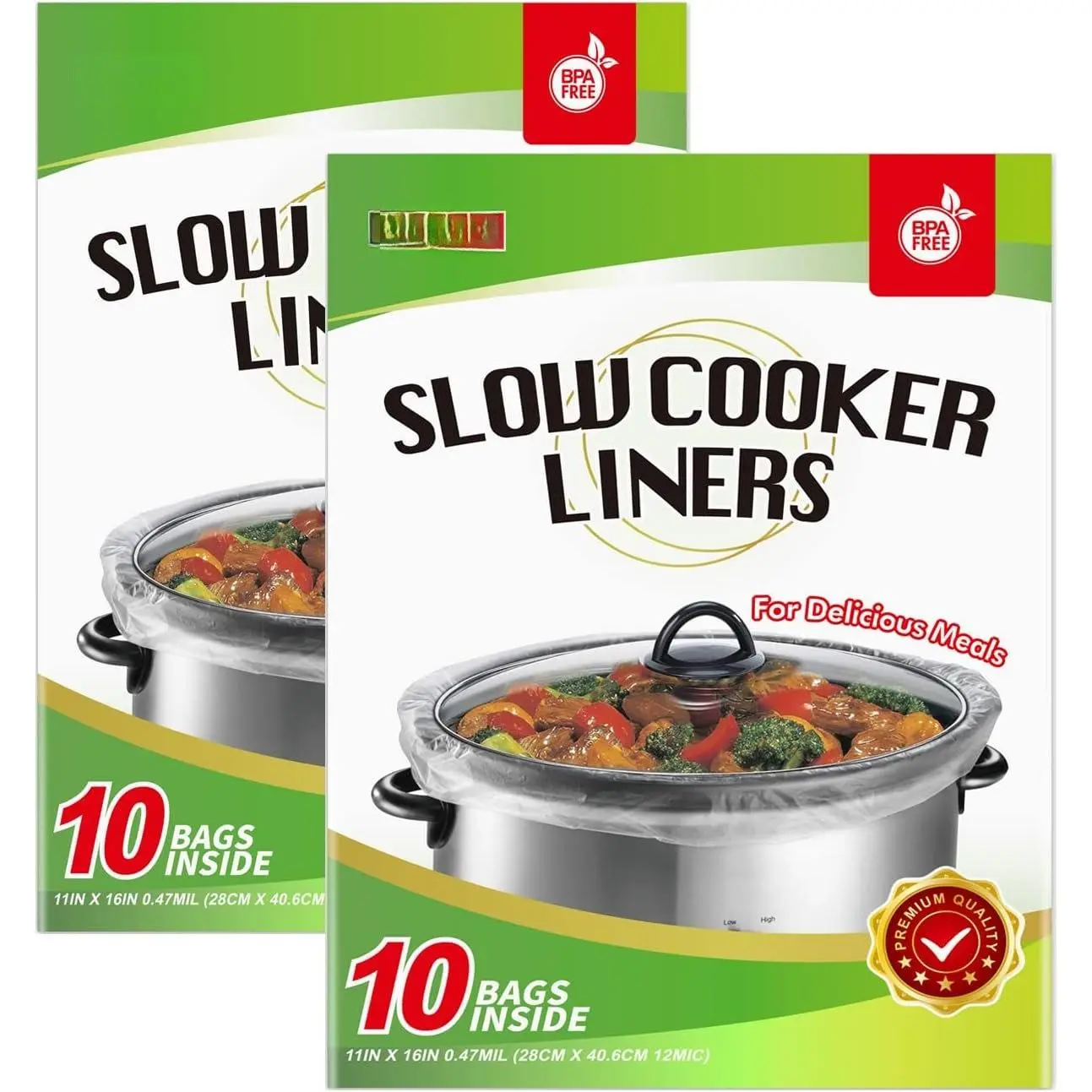 Slow Cooker Liners Disposable Cooking Bags Small Size Pot Liners Fit 1QT to 3QT Suitable for Oval & Round Pot (20)