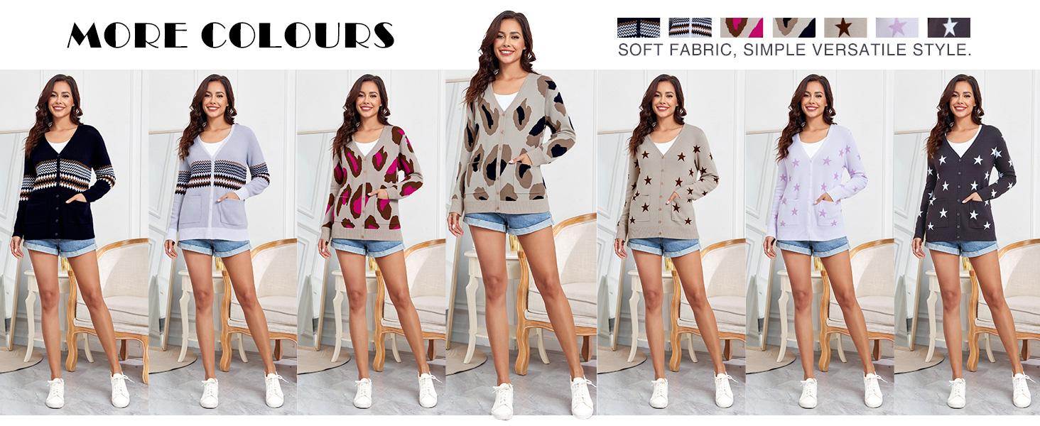 TASAMO Women's Lightweight Button Down Cardigan Sweaters Long Sleeve Classic V Neck Knit Soft Shrugs with Pocket for Spring Fall