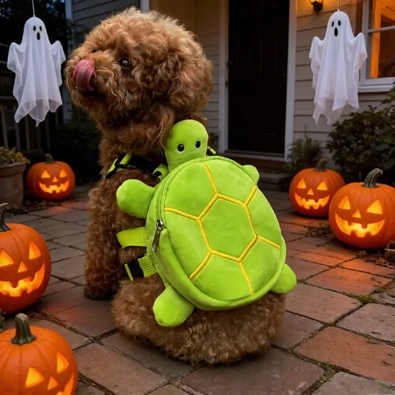 Adjustable Dog Candy Bag, Turtle Shape Pet Backpack for Small Dogs, Ideal for Hiking, Training, Daily Walks, Perfect Halloween Gift