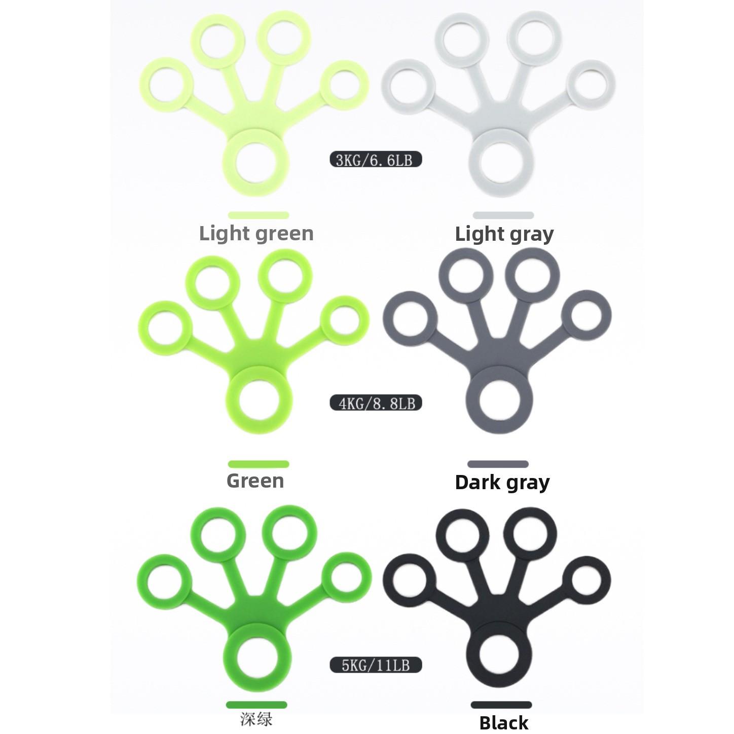 Silicone five-finger pull device, finger flexible trainer, grip device, wrist flexion and extension vein rehabilitation training