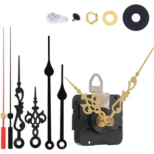 3 Pair Hands Quartz  Wall Clock Movements Mechanism  Operated DIY Repair  , 4/5 Inch Maximum Dial Thickness, 1-1/5 Inch  Shaft Length