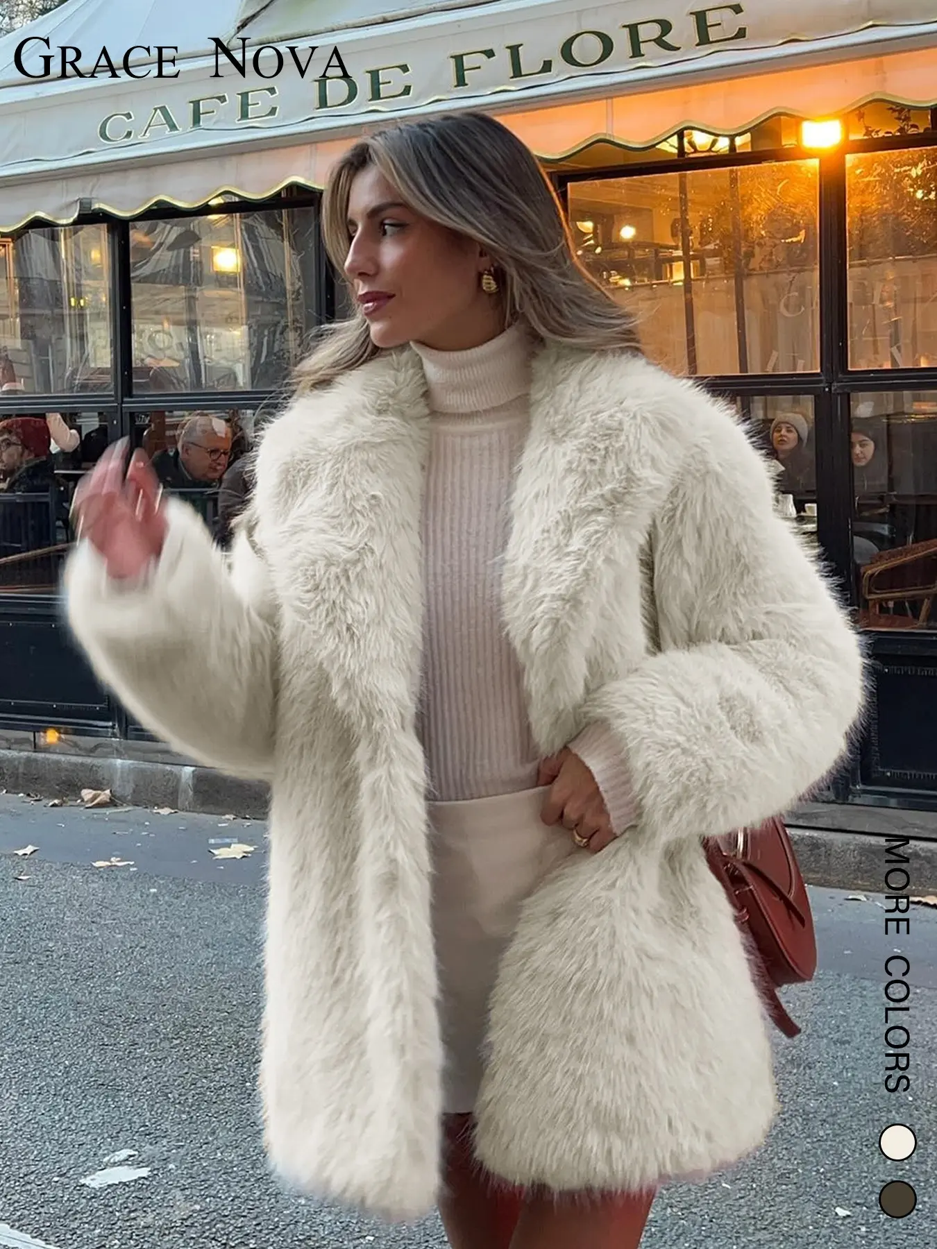2026 Winter Fox Fur Lazy Style Medium-Length Artificial Fur Coat, Unlined Full Placket Top, Casual Fashion Outerwear for Women