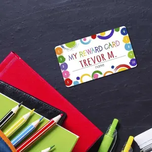 Reward points card - used to motivate the behavior of primary and secondary school students in classroom business activities - students, teachers