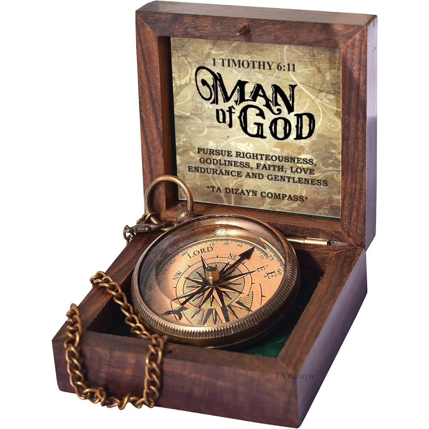 For I Know The Plans I Have For You, Jeremiah 29:11, Solid Brass Directional Engraved Compass, Baptism Gifts for Boys Girls, First Communion, Christian Gifts for Men, First Confirmation Gifts for Boys