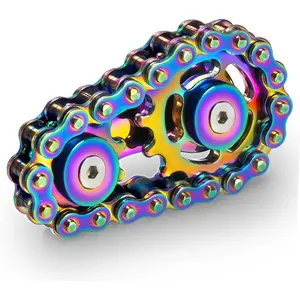 Metal Fidget Spinner Toys for Teens Boys Adults Bike Chain Roller Gadgets ADHD Fidget Anxiety Stress Relief Items Quiet Fidget Desk Offices EDC Men Easter Basket Stufferfidget toys
