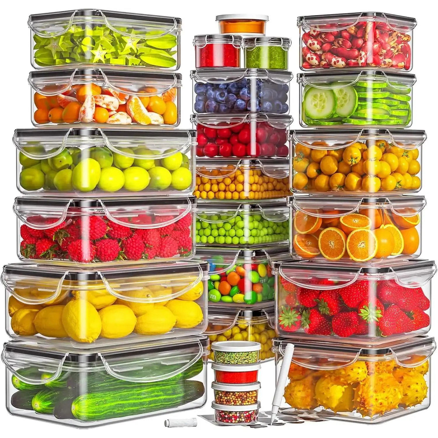 CS → Surprise 40-Piece Plastic Airtight Food Stora