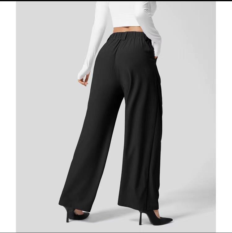 European And American Style, Women'S Pants, High-Waisted, Wide-Leg Pants, Casual Loose-Fitting Trousers