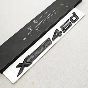 3D ABS Black Logo XDrive 30d 35d 40d 45d 50d 55d Emblem Car Trunk Fender Side Badge StickerFor  X3 X5 X6 X7 F25 F15 G01 G05