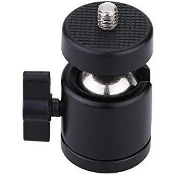 Alloy 1/4" Swivel Mini Ball Screw Tripod Mount - 1 Count (Pack of 1) Camera Accessory for DSLR Cameras, Camcorders, Phone Light Brackets