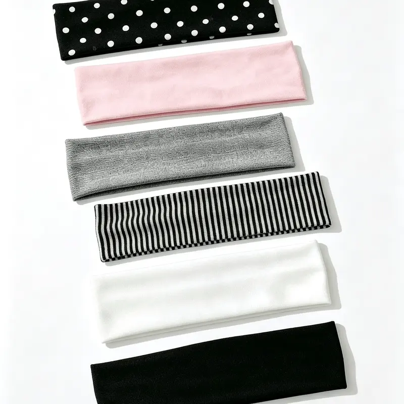 6-Pack Women's Casual Yoga Hair Bands, Comfortable Stylish Stretchy Sport Headbands, Athletic Headbands, Ideal for Daily Use, Perfect for Workouts and Everyday Activities