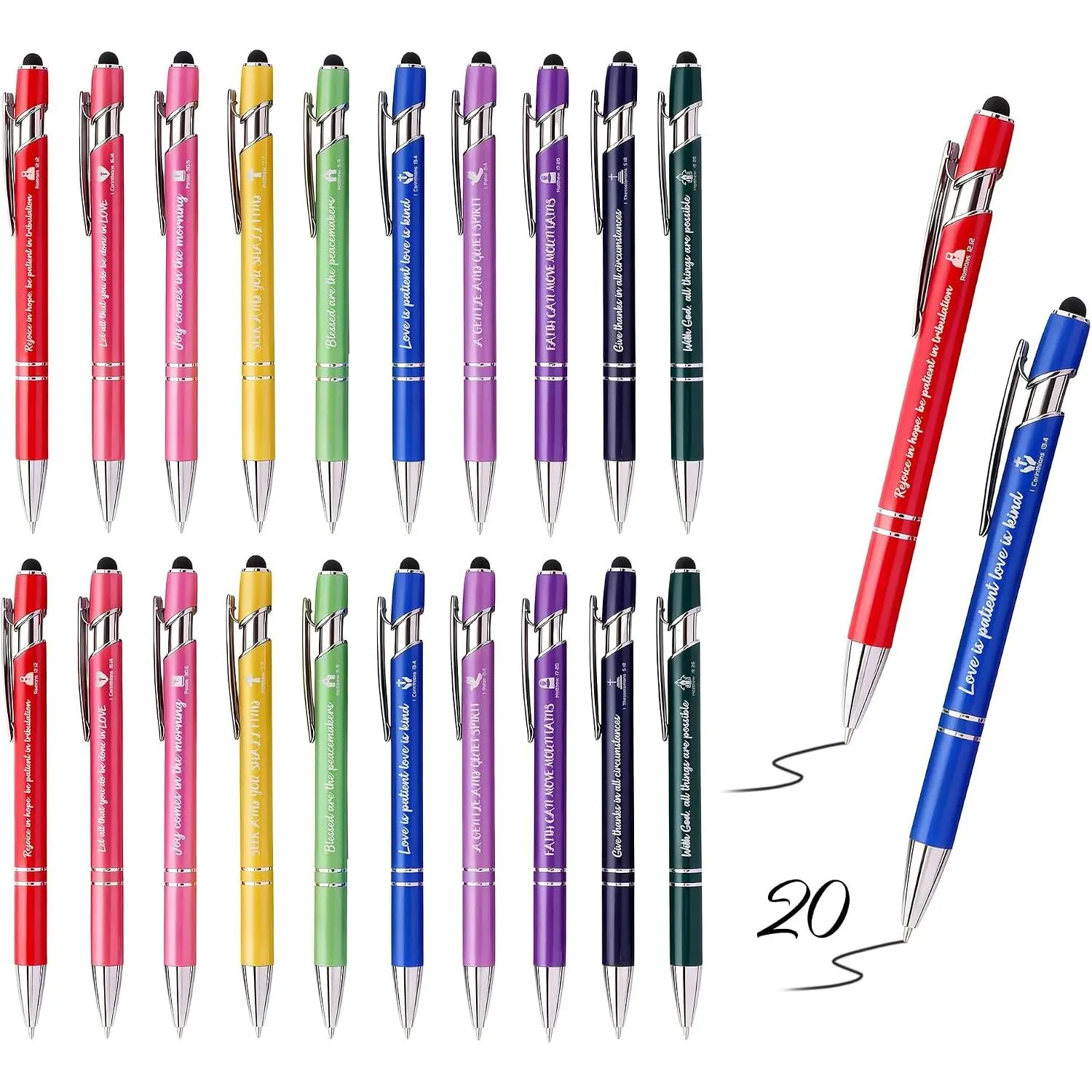 Christian  Verse Ballpoint Pen - Inspirational Scripture Pens Bulk Mom Day Gifts for Women, Church Members,  & Family, Study Groups(10 Count)