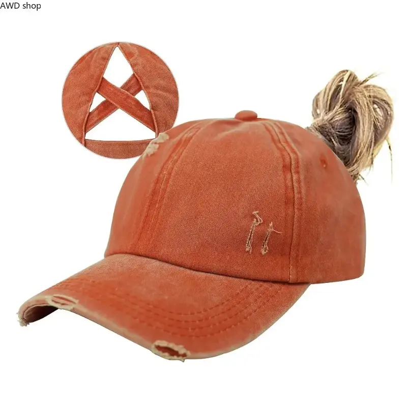Women Trucker Hat, High Ponytail Hat Messy Bun Friendly Headwear, Criss‑Cross Breathable Mesh Trucker Hat For High Ponytail & Messy Bun, Adjustable‑Fit Ladies Cap, For Sports Activities, Outdoor Workout & Daily Casual Wear