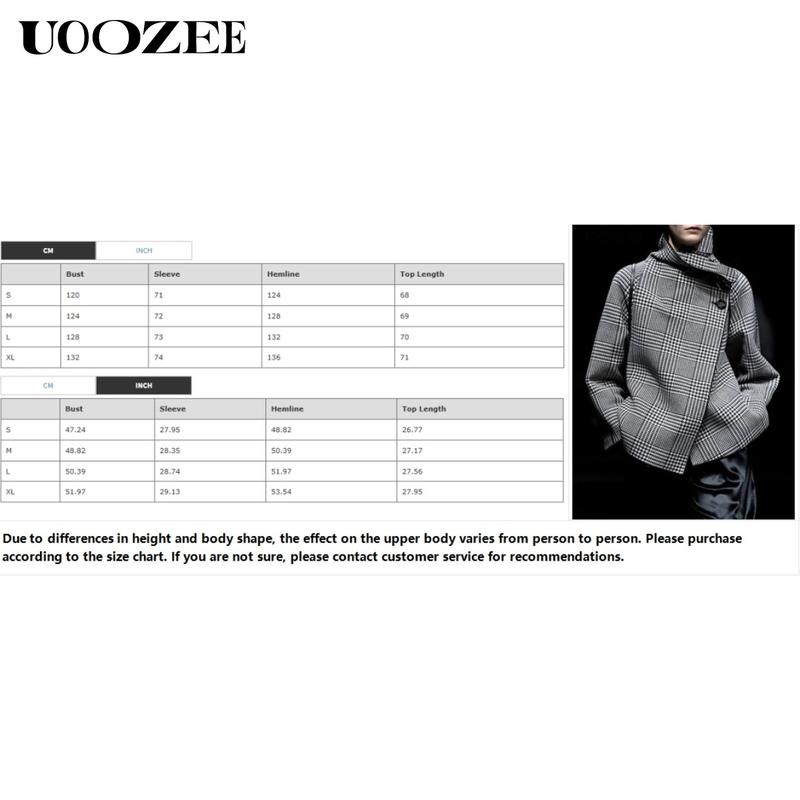 UOOZEE TikTok Exclusive Women's 2025 New Autumn Winter Coat Plaid Stand Collar Jacket, Fashion Retro Plaid Houndstooth Pattern Button Asymmetric Light Coat for Commuting, Casual Outing or Dating Fit Womenswear Elegance winter outfits coat jacketswomen UOOZEE TikTok Exclusive Women's 2025 New Autumn Winter Coat Plaid Stand Collar Jacket, Fashion Retro Plaid Houndstooth Pattern Button Asymmetric Light Coat for Commuting, Casual Outing or Dating Fit Womenswear Elegance winter outfits coat jacketswomen