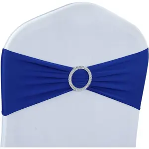 Spandex Chair Sashes Bows 50PCS Premium Stretch Chair Cover Band with Buckle Slider Universal Elastic Chair Ties for Wedding Party Ceremony Reception Banquet Decoration (Royal Bule)fidget toys