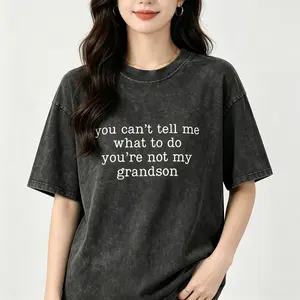 Funny grandma tee with humorous slogan. 100% cotton, unisex loose fit. Ideal Mother's Day gift for grandmas for daily wear.