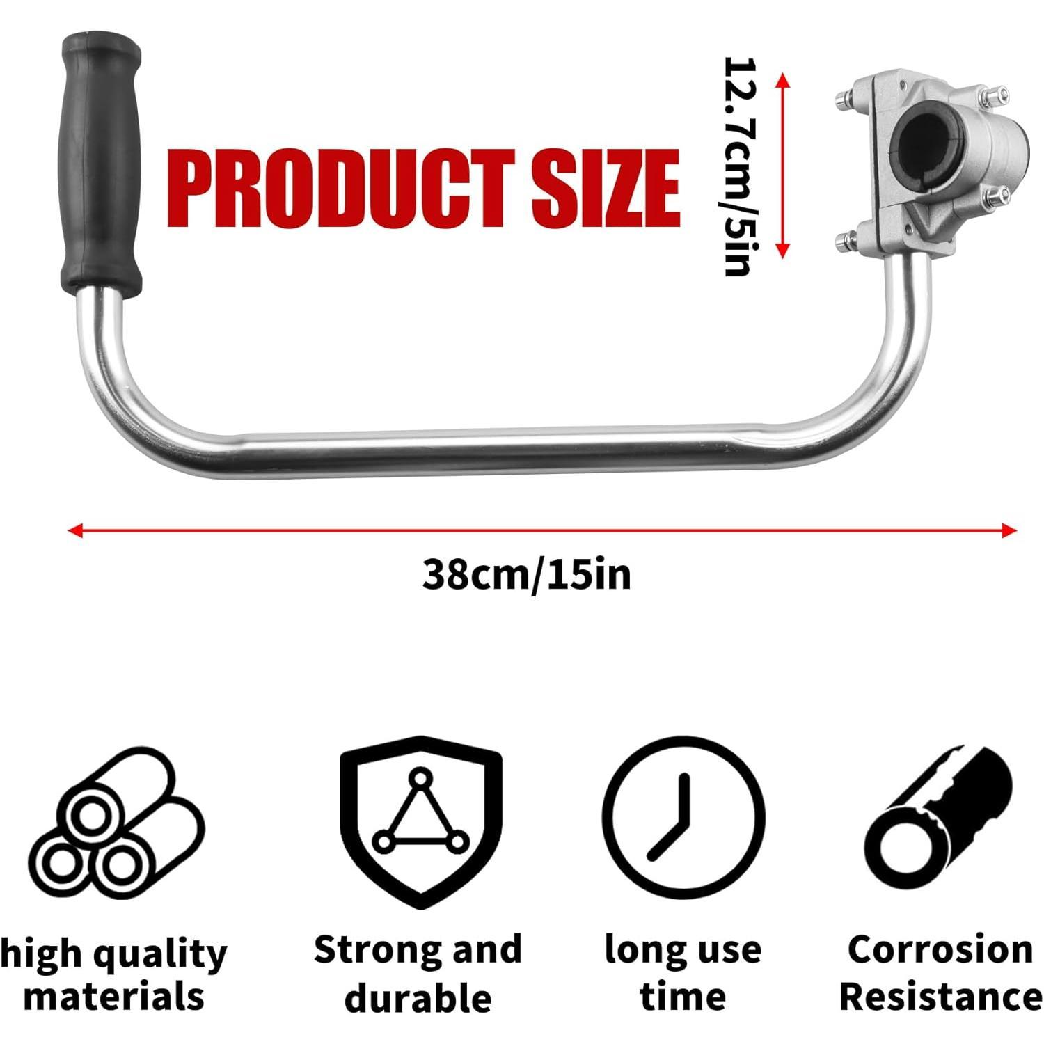 Weed Eater Handle Trimmer Handle, Weed Eater Handle Extension with Bracket Clamp,  Trimmer Grip, Weed Wacker Attachments Aluminum Lawn Trimmer Grip for Landscaping,Lawn Care