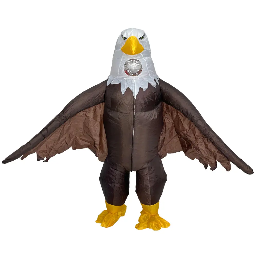 Inflatable Eagle Costume for Adults, Polyester Material, Fits Sizes 155-190cm, No Battery Required, Includes Fan for Halloween Carnival and Cosplay
