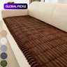 Washable Dog Sofa Cover, Fuzzy Pet-Friendly Couch Cover for 2-Cushion Sofas, Non-Slip Home Furniture Protector #GLOBAL PICKS