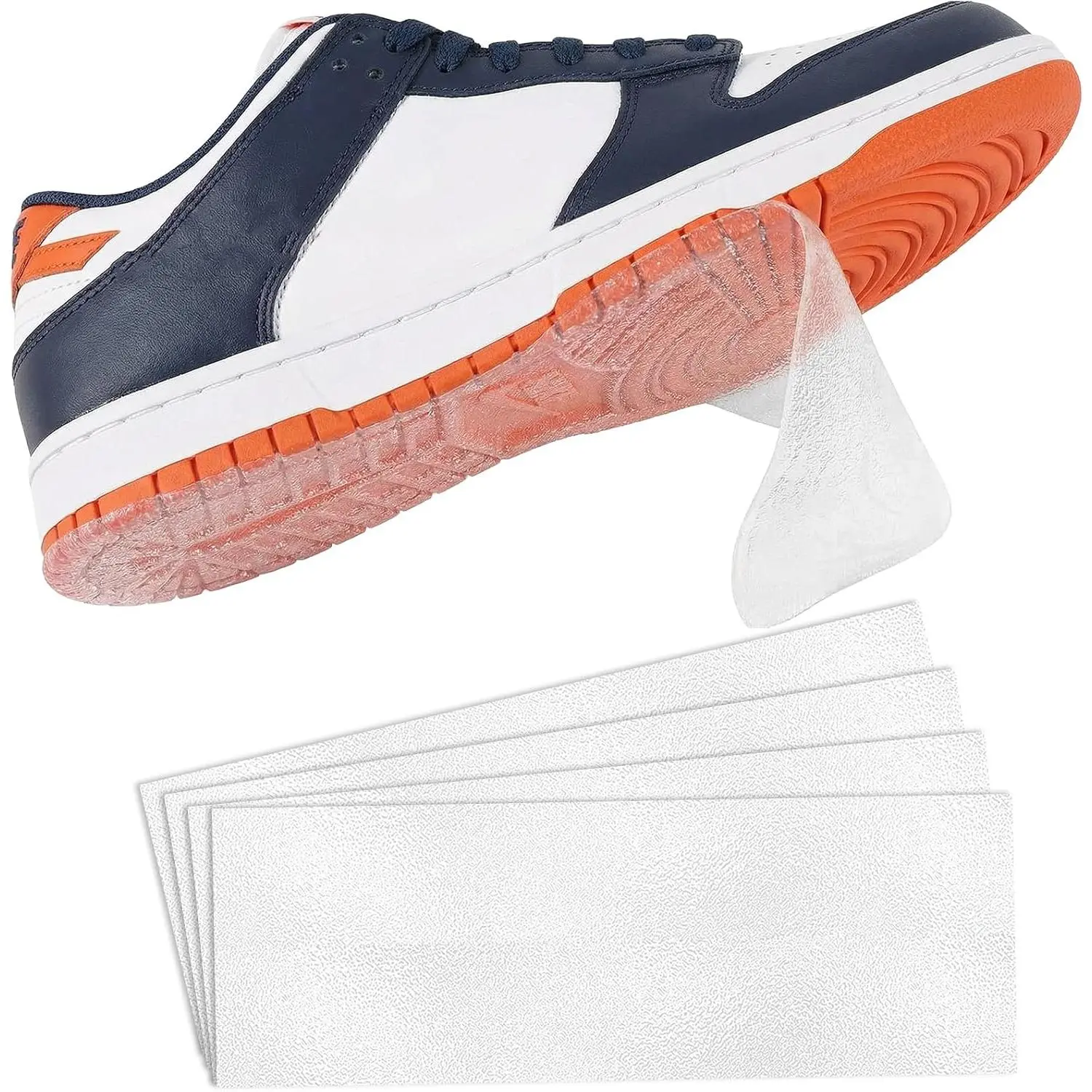 Clear Shoe Sole Protector Kit - 19.8 * 5.9 Inch Upgraded Transparent Shoe Sole Guard, Clear Shoe Bottom Protector, 2 Pack Anti-Slip Self-Adhesive Anti-Weare Heel Protectors for Athletic/Dress Shoes