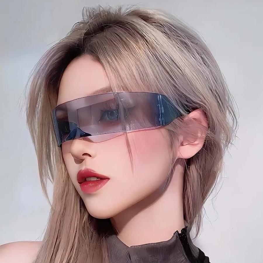 Futuristic One-Eyed Giant Cyber-Mask Sunglasses for Men and Women in Punk Style