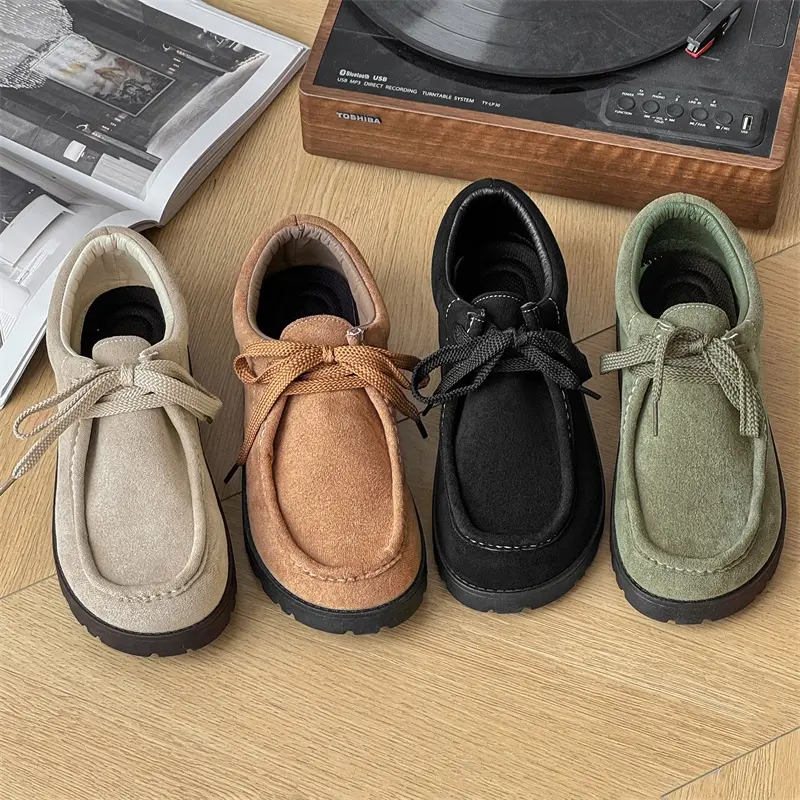 GGOR New Men'S Sailing Shoes, Trendy British Kangaroo Shoes, Sports Casual Shoes