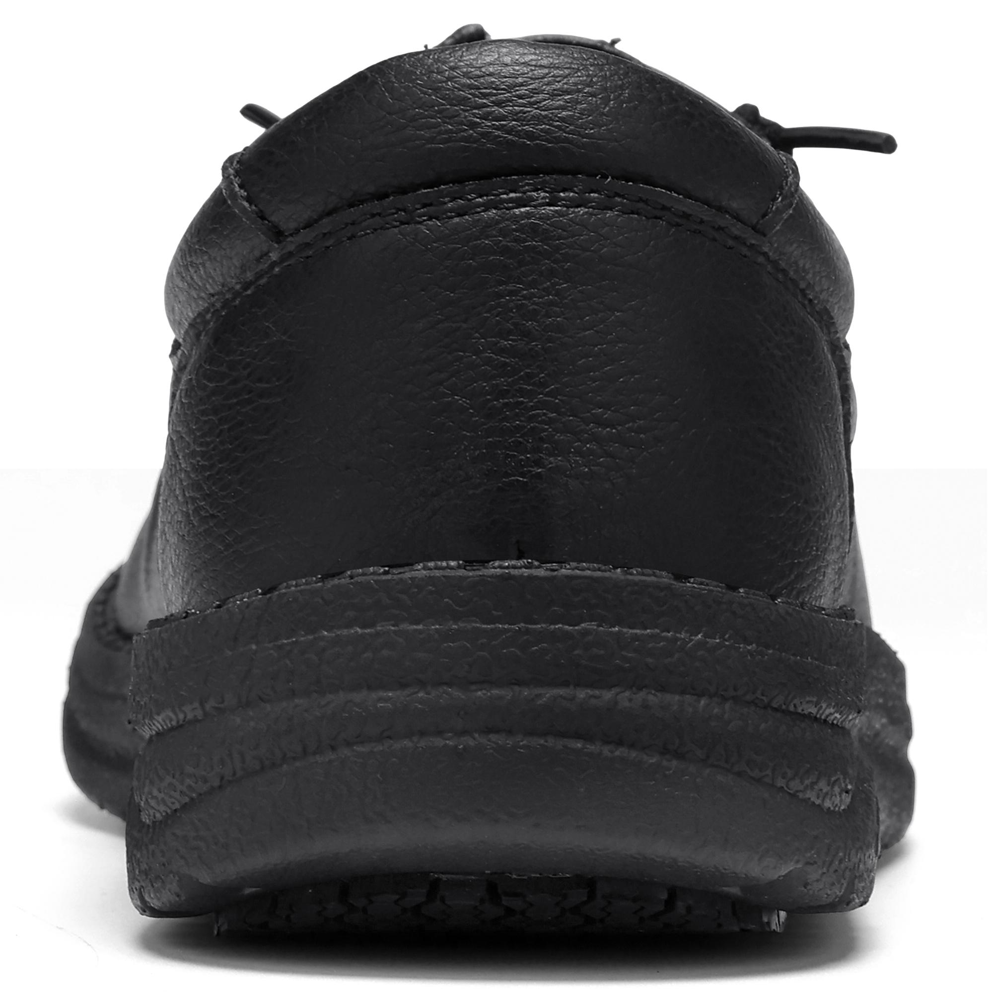 Unisex Closed Lace Leather Work Footwear - Soft, Cushioned, Slip-Resistant, Oil-Resistant Kitchen Walking Shoes for Chefs, Ideal for Long Shifts, Casual, Chefs/Servers, All Season
