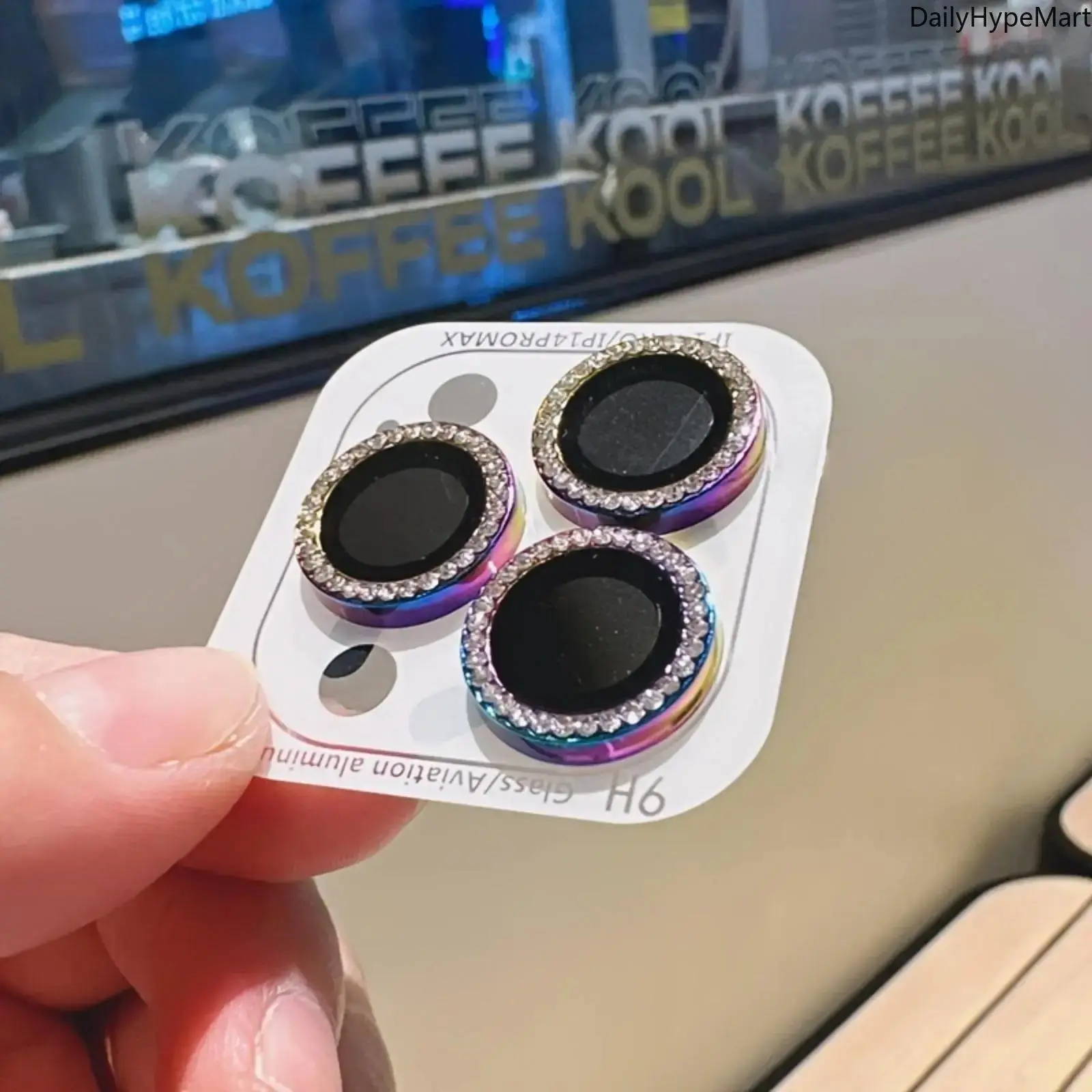Sparkling Rhinestone Camera Lens Protector, Glamorous Scratch-Proof & Protective Accessory for iPhone 16 15 14 13 12 11 Pro Max, Multicolor, Funky, Iphone 13