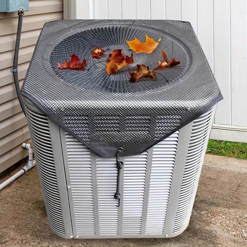 1 Durable Outdoor Air Conditioner Cover, Waterproof Fabric, Windproof Design, Dustproof And Cold Wind Resistant, PVC Mesh For Breathability
