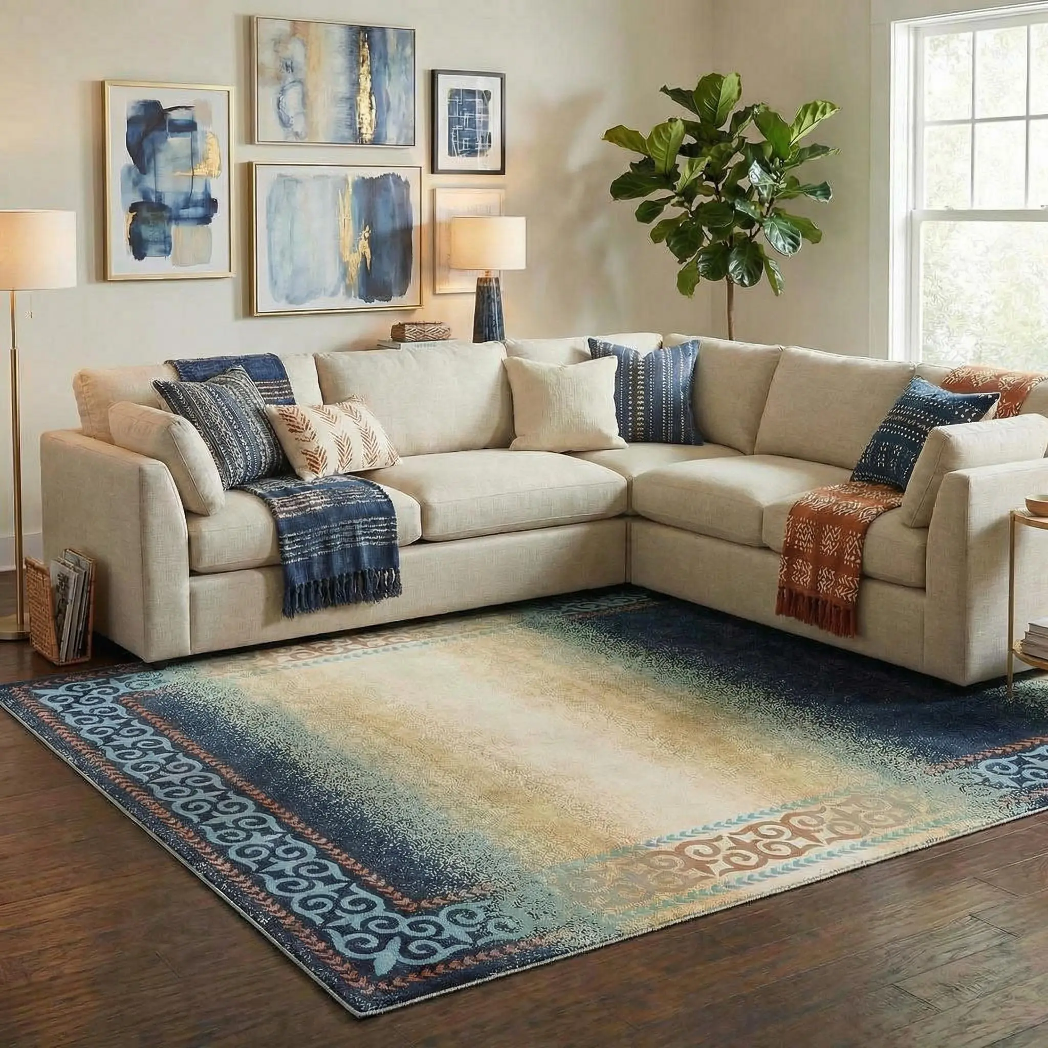 Vintage tuff Rug Washable Soft Non Slip Carpet For Living Room Bedroom Abstract Retro Luxury Home Decor Pet Friendly Mat Kitchen Hallway Runner Rugs Low Pile Stain Resistant Area Rug For Apartment Farmhouse Porch