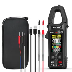 Laolau Rechargeable Clamp Meter with Color Screen, 6000 Counts Multi-Function Voltage Tester, Ac/dc Current, Temperature, Resistance, and Capacitance Measurement for HOME Repairing, AUTO Diagnose, DIY Electrician Tools