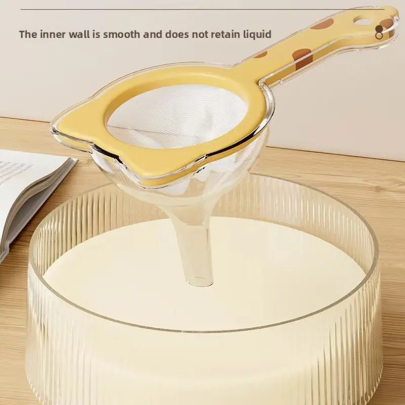 Kediikcos 1pc Multi-Functional Kitchen Filter Sieve, Portable Handheld Design, Ideal for Soy Milk, Fruits, Eggs, Powder Residue, Home Essential