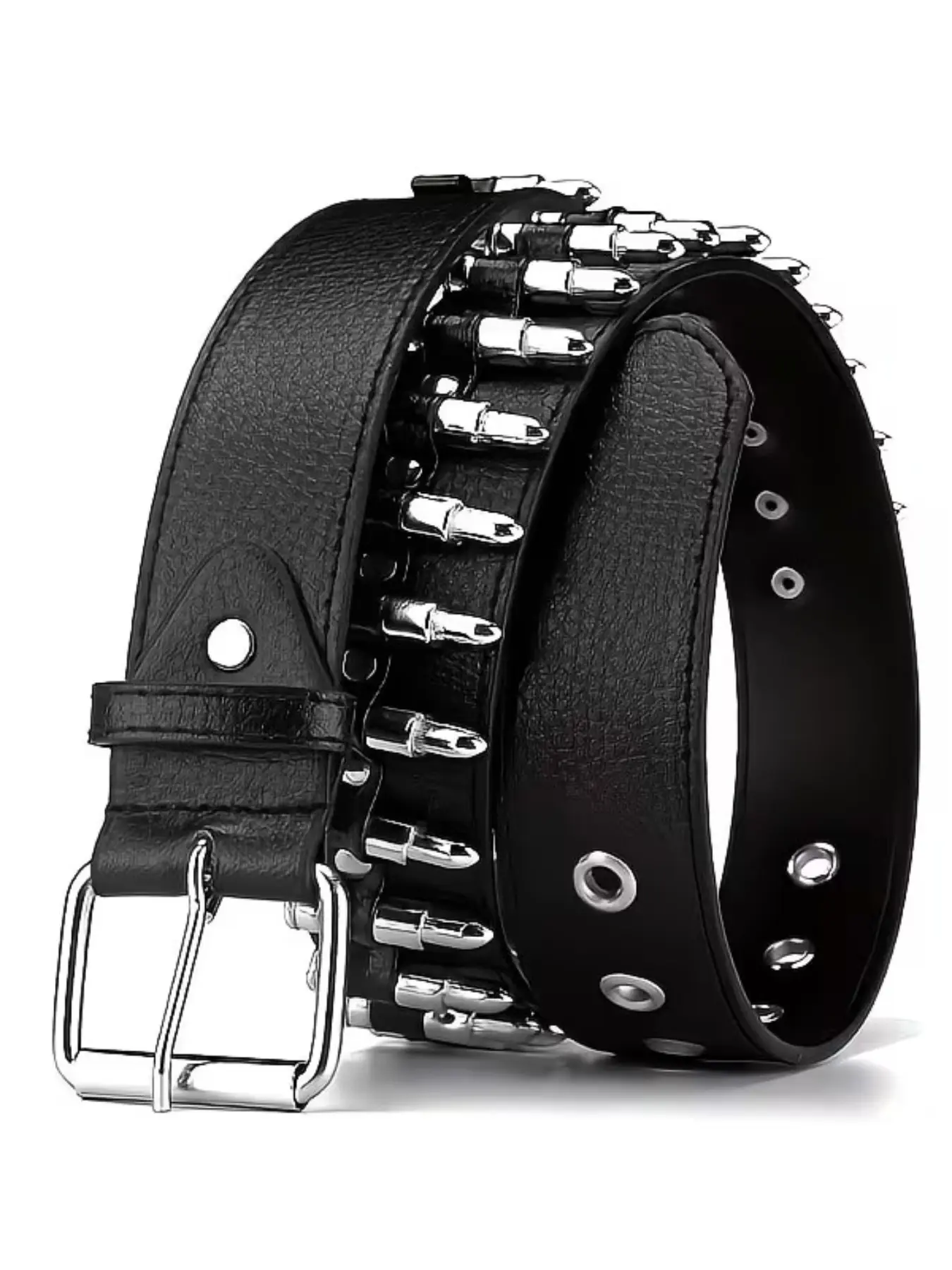 Unisex Punk Style Belt, Fashionable Trendy Belt, Rock Casual Belt, PU Material, Perfect for Daily Wear, Parties, Gifts, Valentine's Day