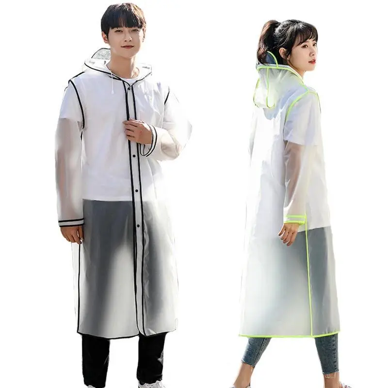 Transparent Raincoat Womens Summer Long Full Body Rain Cover Men Outdoor Adult Waterproof Poncho Rain Coat Camping Rainwear Suit