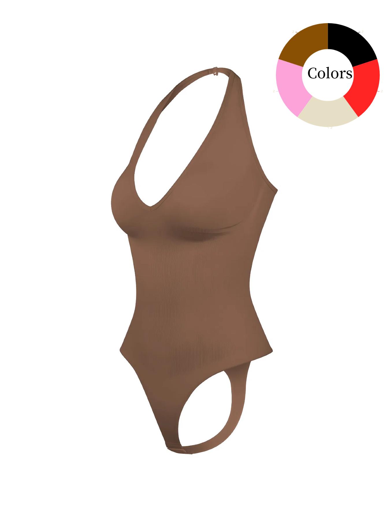 Women's Adjustable Convertible Strap Bodysuit, Tummy Control High Compression Shapewear, All-Seasons Slimming Suit, Kardashian Style, Basic, Crop, Fit, Underwear