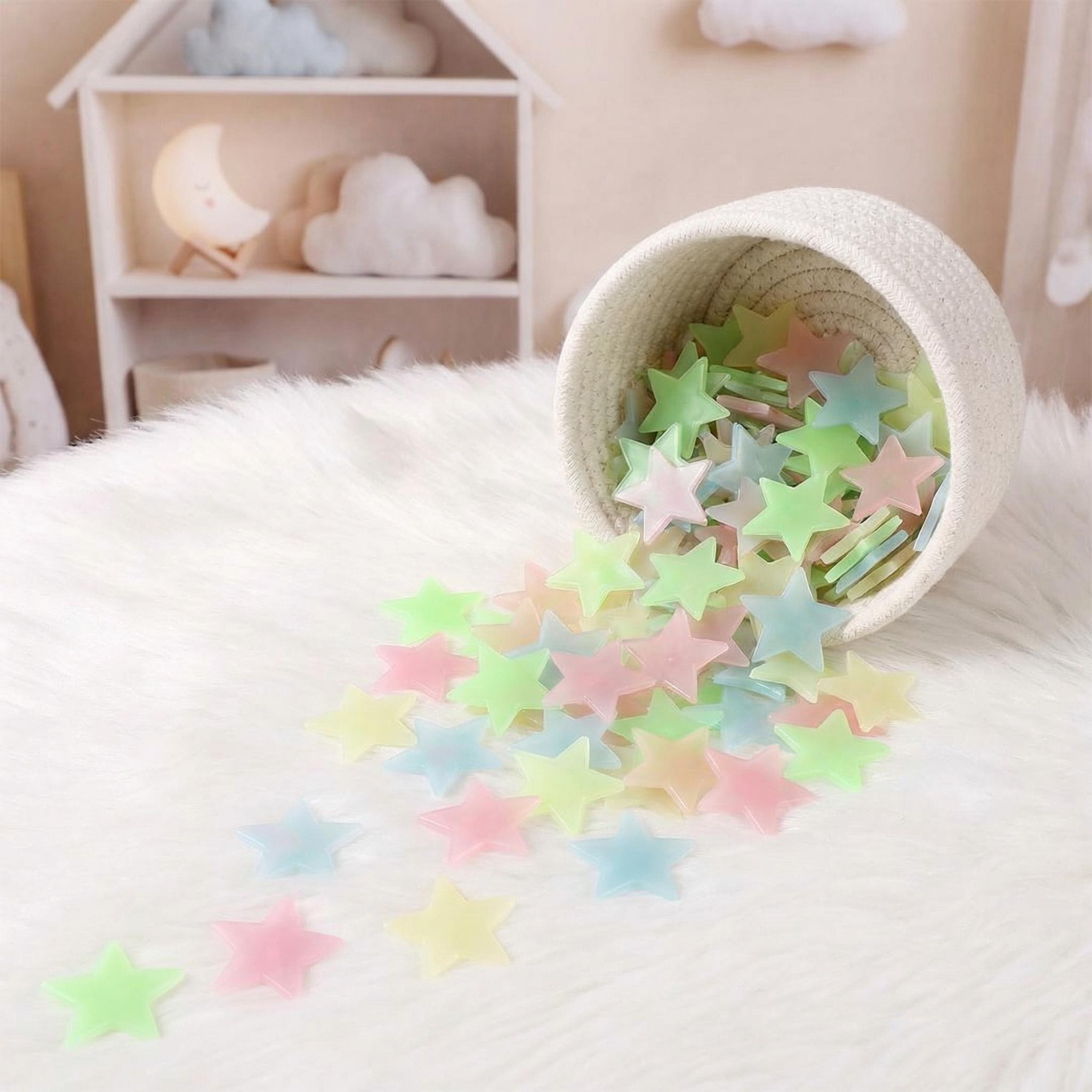 2pcs 1.18 Inch Luminous Wall Stickers, Glow in The Dark Decals for Bedroom & Home, Random Colors