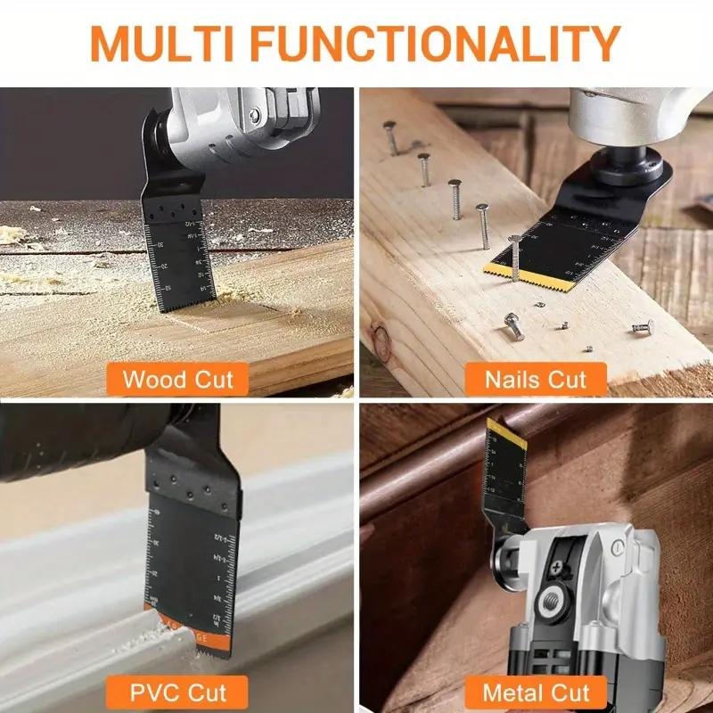 98-Piece Mixed Universal Saw Blade Set, Versatile Oscillating Tool Accessories for Home & DIY Projects, Includes Variety of Blades