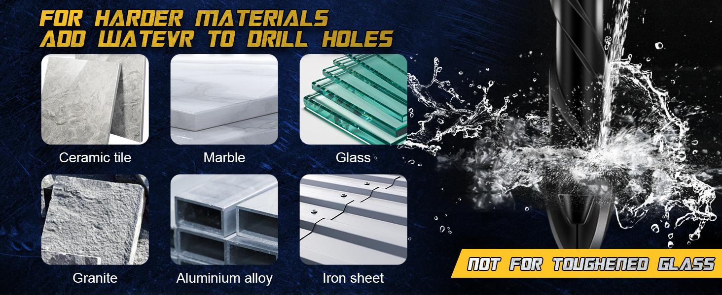 12 Count Masonry Drill Bit Set with Industrial Carbide Tip, Sawtooth Eccentric Design, Ideal for Drilling Tiles, Ceramics, Glass, Marble, Concrete, Stainless Steel