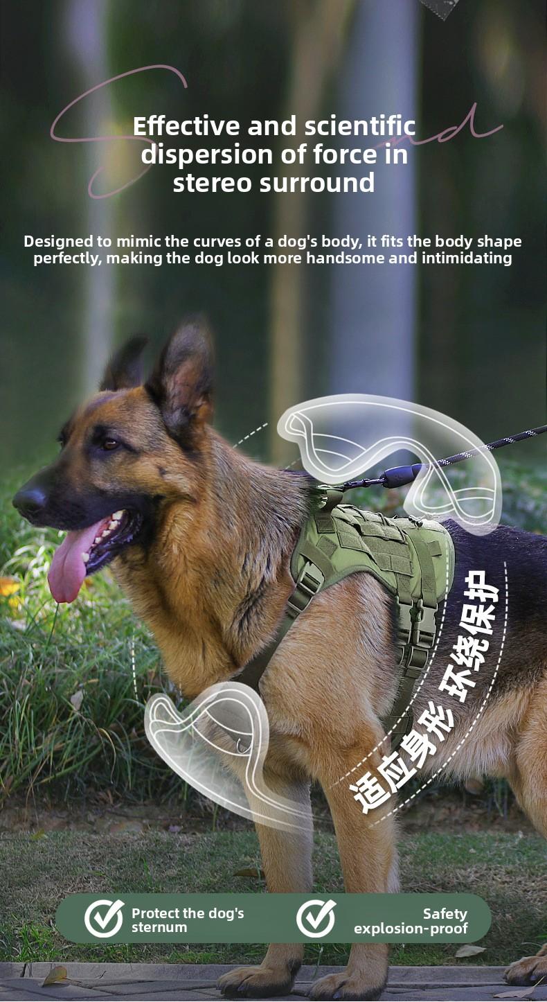 Tactical Dog Harness – Universal Harness, Walking Harness & Safety Harnesses for Small to Large Dogs, Durable Reflective, Easy to Control, No Pull Adjustable Pet Harness, Pet Supplies