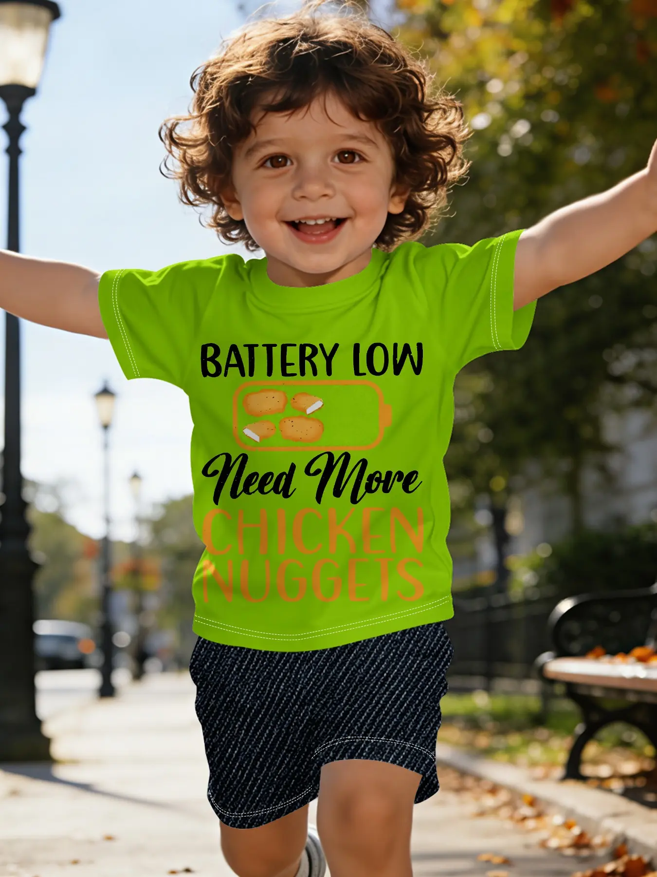 Infant short‑sleeve set with fun chicken‑shaped graphic print, casual children's outfit for babies. The T‑shirt suits daily wear and outdoor activities, made of 100% polyester, an ideal gift for infants!