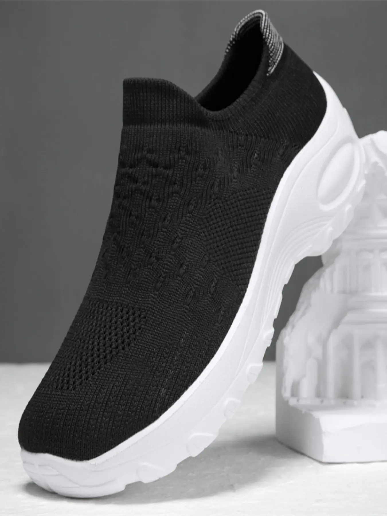 Women's Slip on Sock Sneakers, Breathable Knit Upper, Lightweight Non-Slip, Casual Comfort Workout Shoes, All-Day Wear